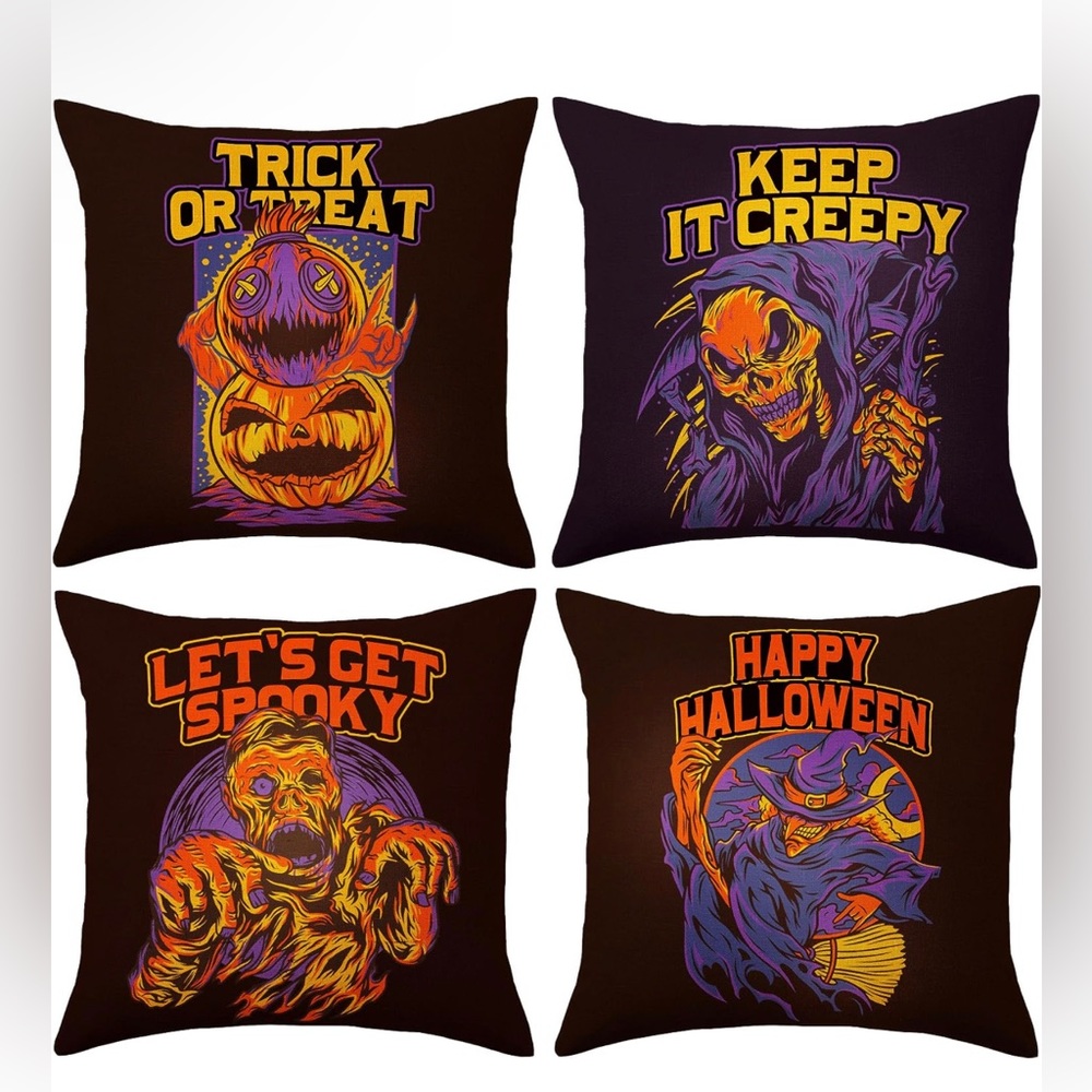 Halloween pillow cases 4 pieces